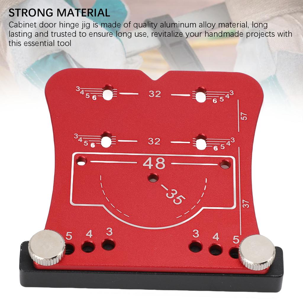 Cabinet Door Hinge Jig 35mm  Hardware Drilling Marking Template Aluminum Alloy Cabinet Hardware Marking Template
