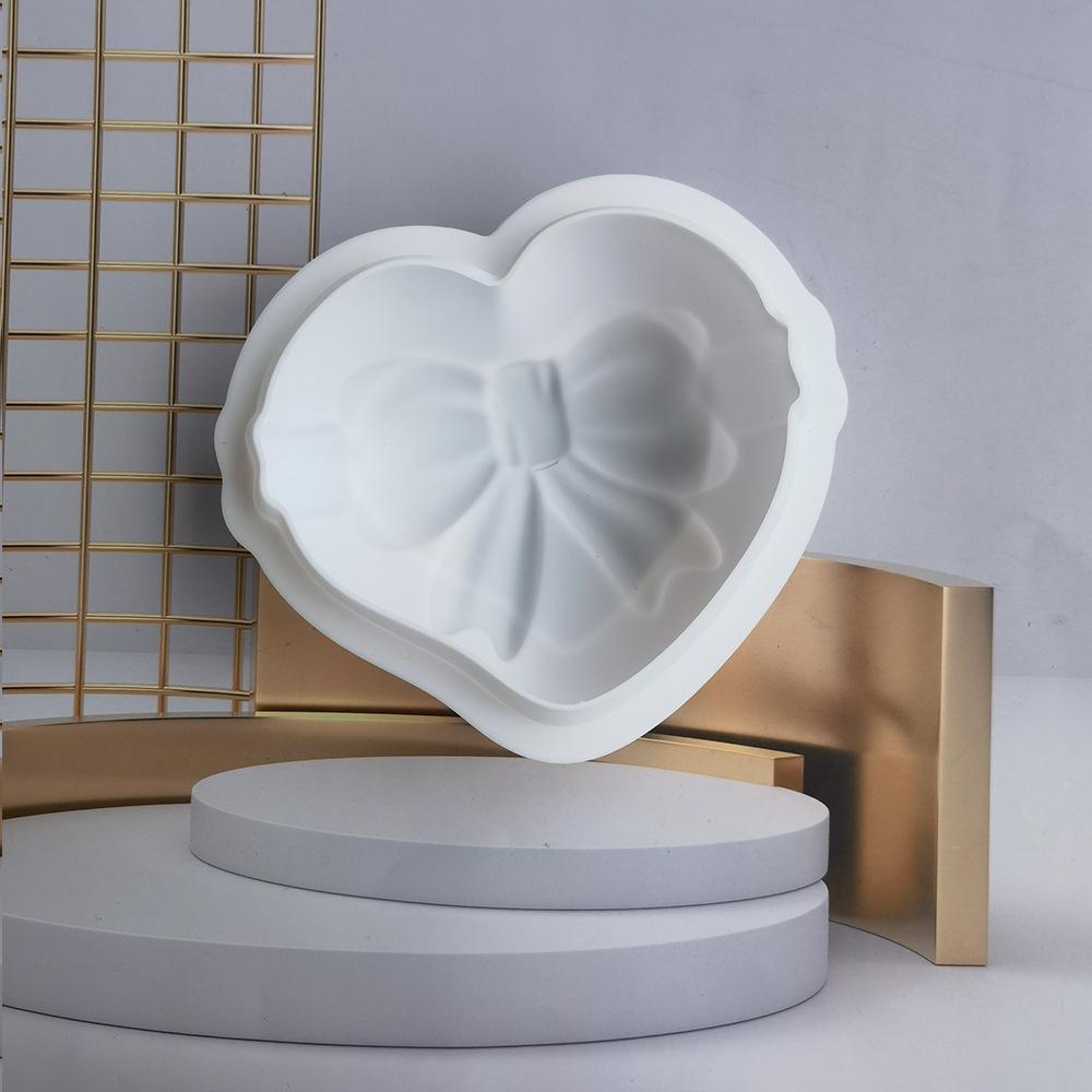 Silicone Single Bow Love Cake Mould Ice Cream Jelly Pudding Soap Mousse Cake Mould