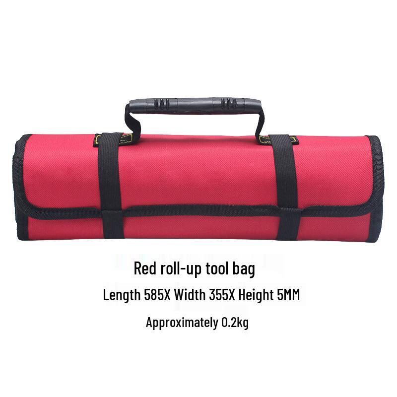Electrician's Roll-up Tool Storage Bag - Wear-resistant, Thickened Canvas for Multifunctional Use