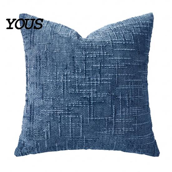 Smooth Zipper Pillow Cover Couch Throw Cover, Decorative Soft Cozy Chenille Case, Rustic Wrinkle-resistant Pillowcase Farmhouse Fall for Living