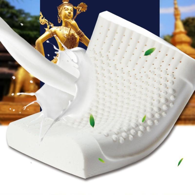 1pcs Bedclothes Latex Memory Cotton Adult Cervical Pillow Double Support Neck Pillow High Low Slow Rebound Sleep Pillow Improves Sleep Quality