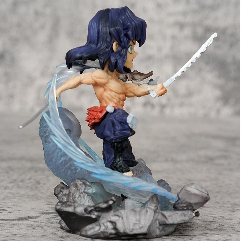 Anime Demon Slayer Hashibira Inosuke Combat Action Figure Model Toys Desk Decor Collectible Gifts PVC Form Statue Doll Boxed Poseable Articulated