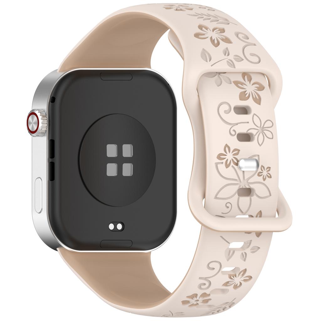 Kwiaty Rzeźbione 3D Do Xiaomi Smart Band 8Pro 9 Pro Pasek do Zegarka Silikonowy Pasek Do Redmi Watch 4 5 6 Smartwatch Grawerowany Pasek