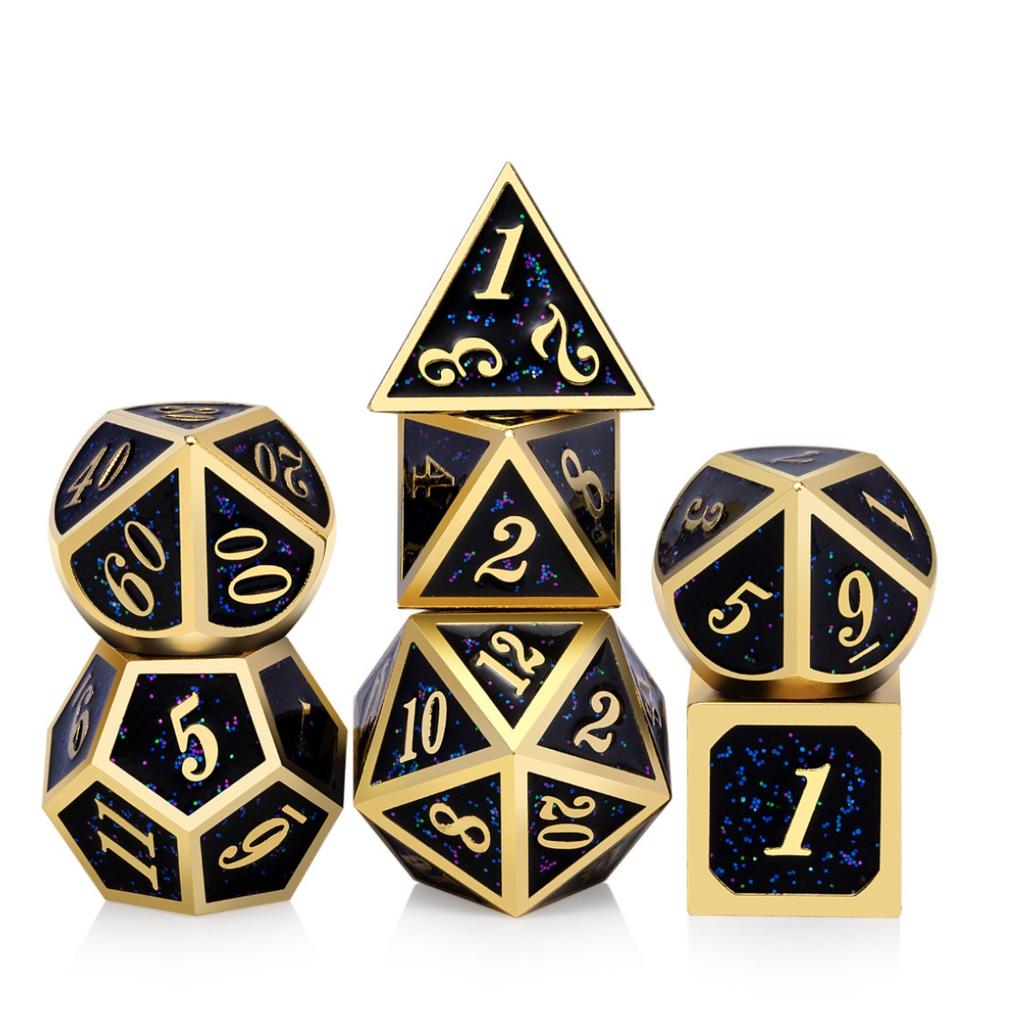 DND Tärningsset, Dungeons and Dragons Tärningar för D&D Tärningar med D20 Metalltärningsset eller RPG Rollspel MTG Bordsspel, Shadowrun Pathfinder