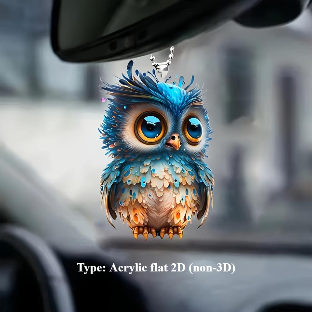 

Симпатичная сова 2D плоский акриловый автомобильный брелок аксессуары подвеска, подвеска на зеркало заднего вида автомобиля, подвеска для сумки и кухни, изысканные подарки