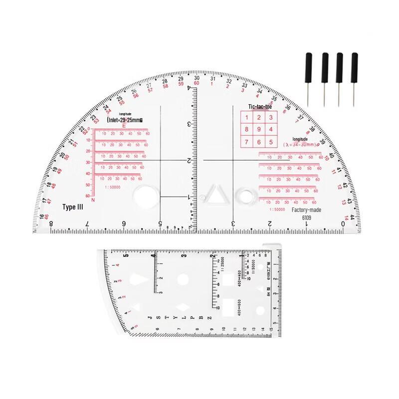 Shiyi 1:50,000 Map Coordinate Ruler Set