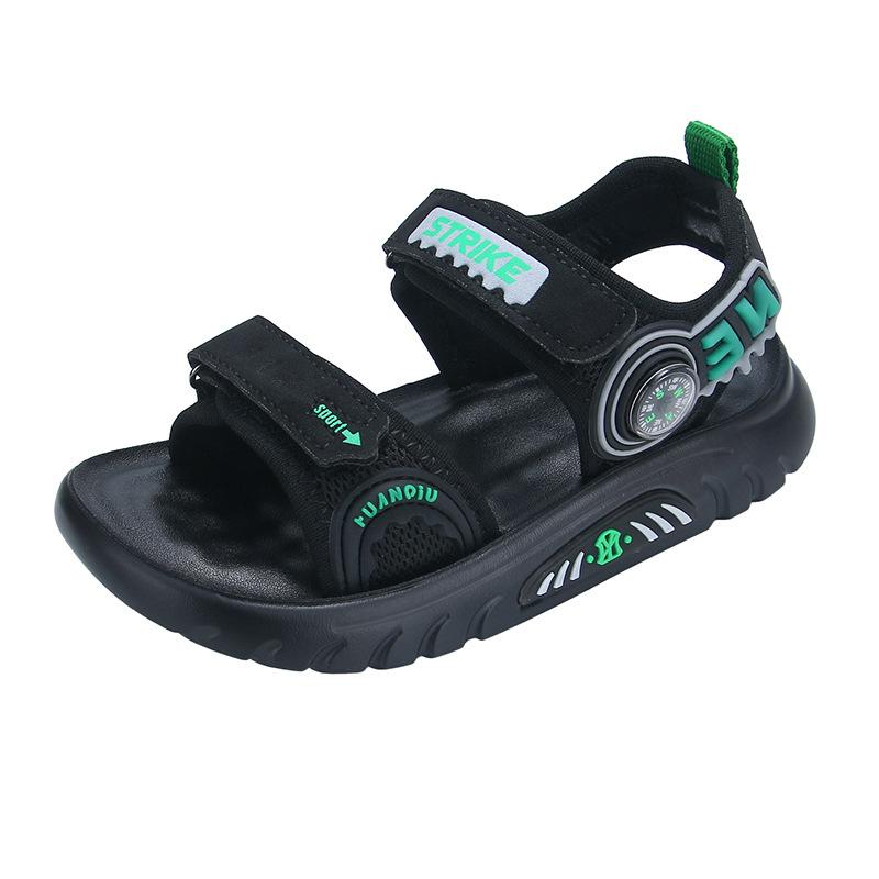 Boys Beach Shoes Soft Sole Handsome Children Sandals Non-slip Trendy 2025 Summer New Kids Sports Sandals Comfortable Hook&loop
