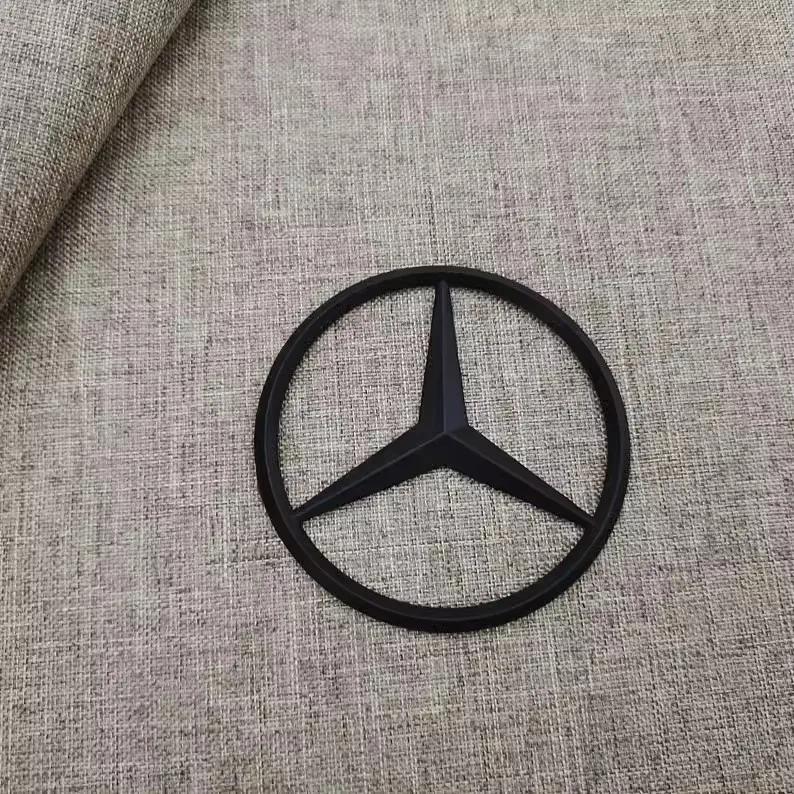 GLC GLB 90mm ABS Chrome Black Logo Mercedes Emblem Rear Star Badge For Mercedes Benz W203 W206 W212 X253 W167 W166 W247 C E GLA