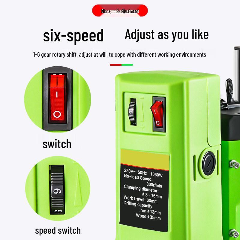 Compact Industrial-Grade 220V Precision Drill Press - Mini Multifunctional Electric Drill with High Precision for Home Use