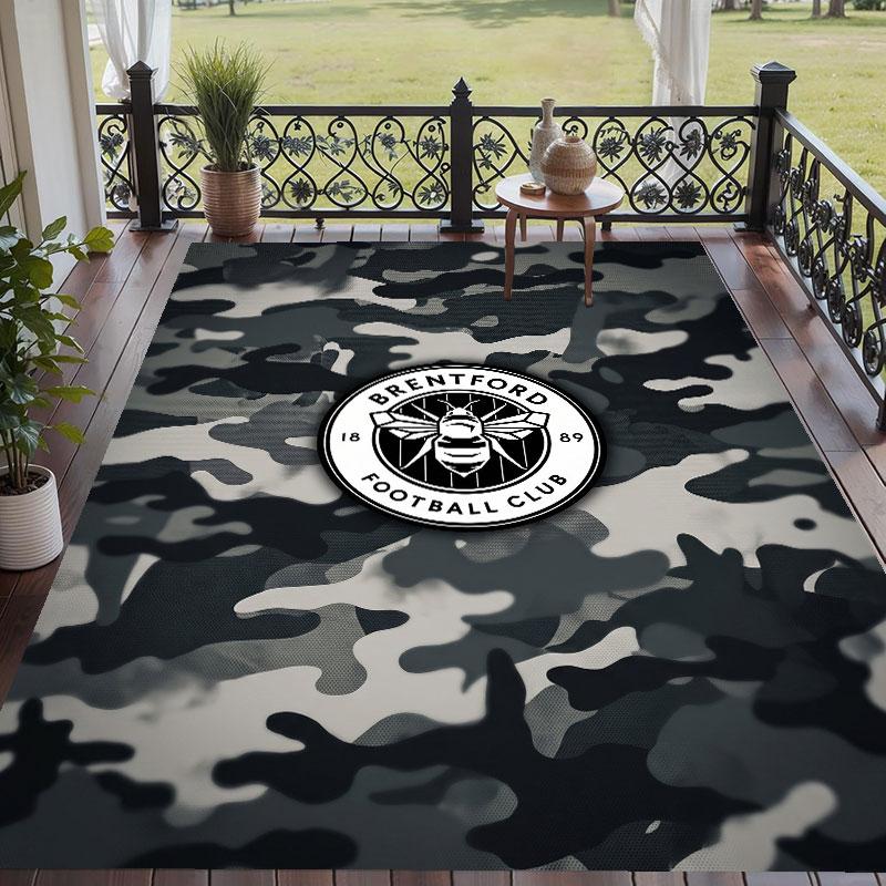 Soft Floor Carpet Brentford Football Pattern Area Rug Decorative Mat For Home Room Decoration