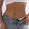 Ingemark Sexy Flat Snake Chain Waist Belly Belt for Women Summer Beach Bikinis Simple Body Chain Festival Zircon Accessories