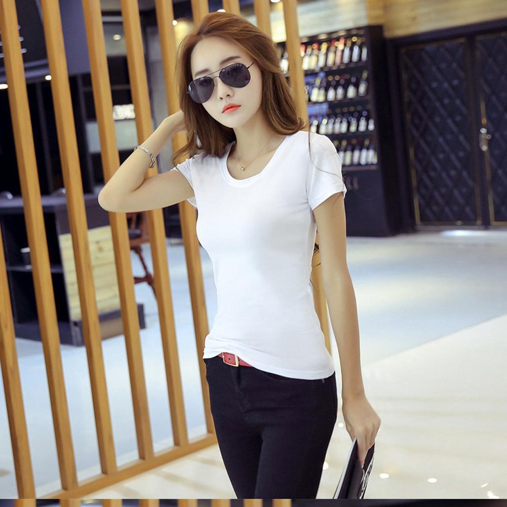 Woman Super Soft T Shirts  Short Sleeve Modal  Basic Casual Tee Shirt Top