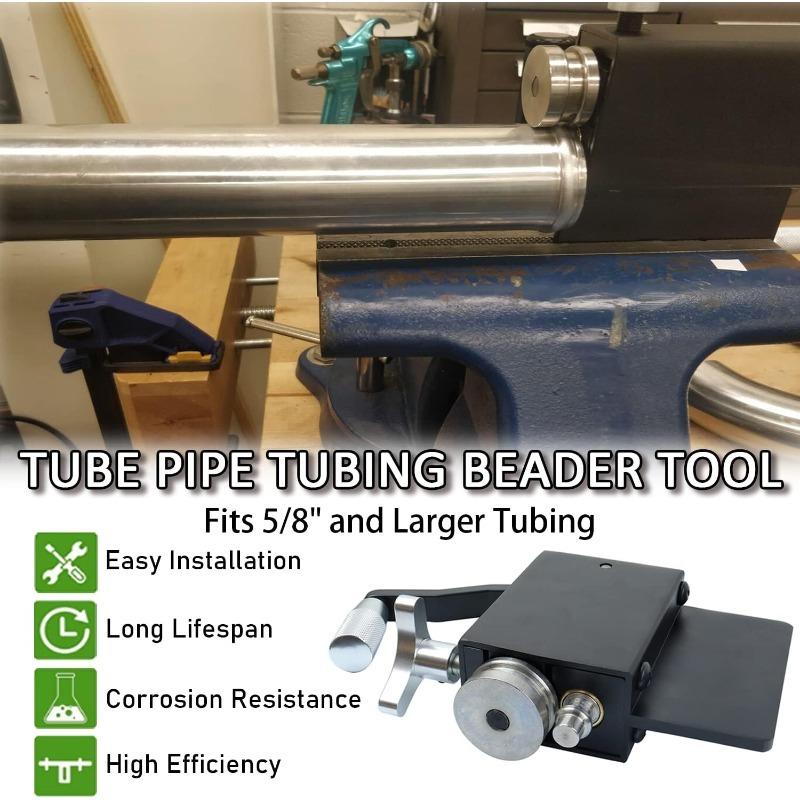 Intake and Intercooler Piping Crimping Tool Manual Bead Roller Tubing Beader Fit 5/8 or Larger ID Tubes Aluminum Car Tool