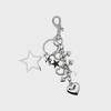 Starlight Heart Keyring-silver