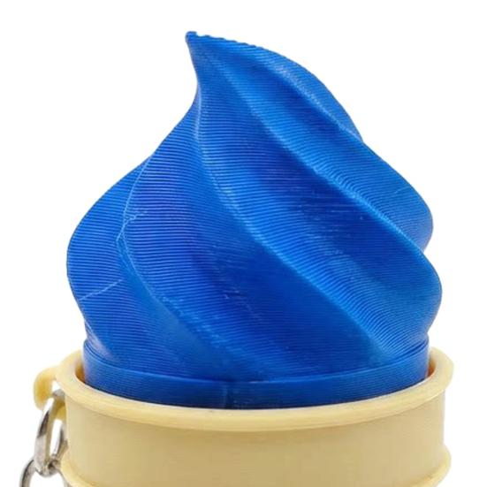 3D Printed Ice Cream Keychain Stress Relief Ice Cream Cone Sensory Fidget Key Ring Desk Toy Bag Backpack Purse Charm