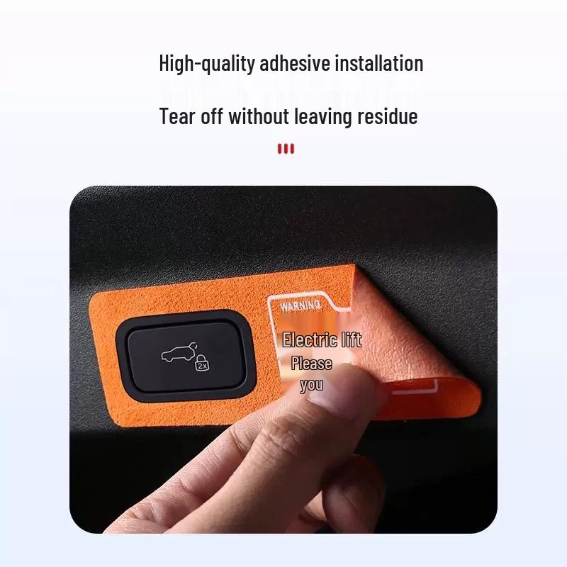Wey Gaoshan 7/8/9 Electric Tailgate Warning Sticker - Decorative Accessory
