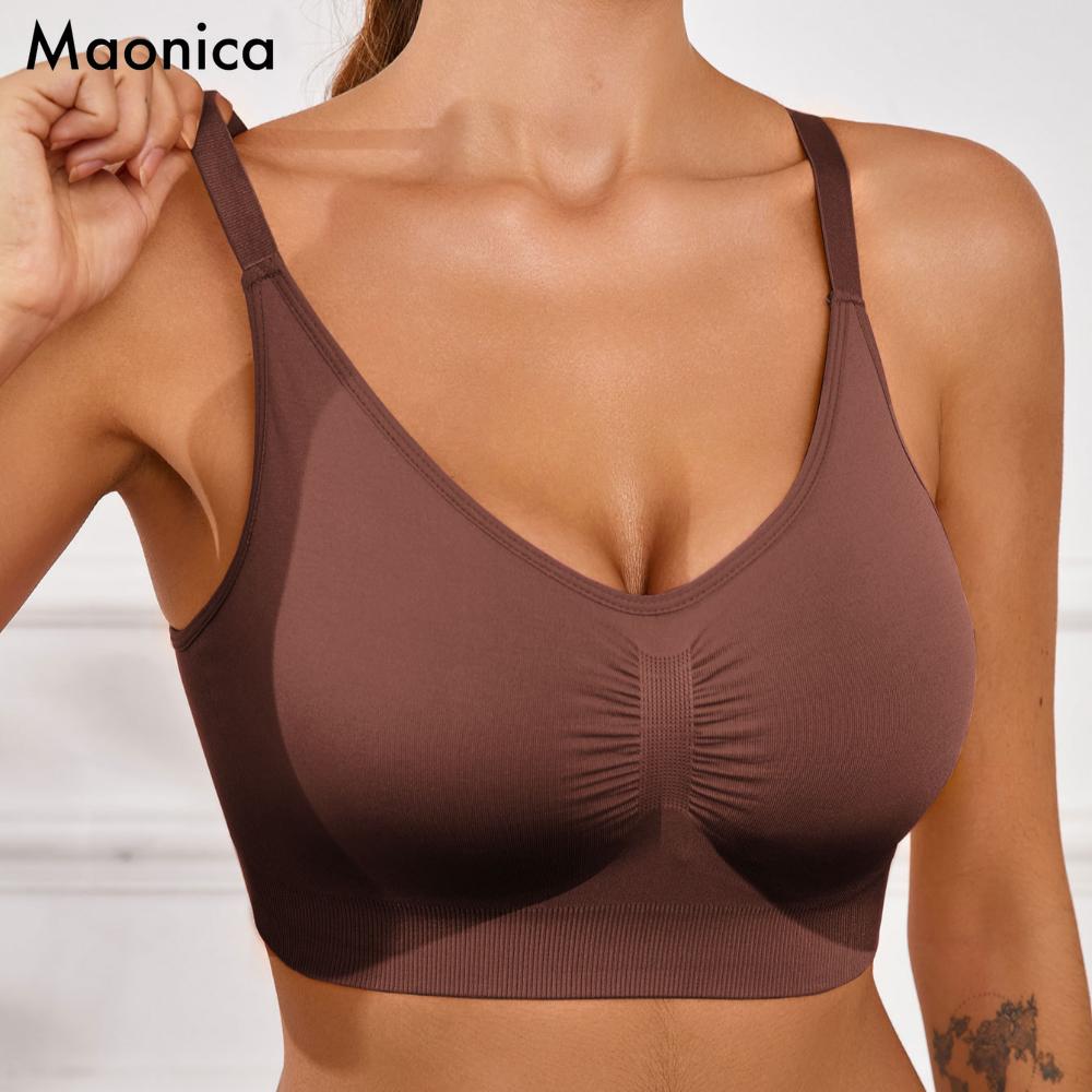 Європейський розмір CDE Cup Новий безшовний спортивний бюстгальтер Йога Майка Жилет Зручна нижня білизна Camisol M-2XL Plus