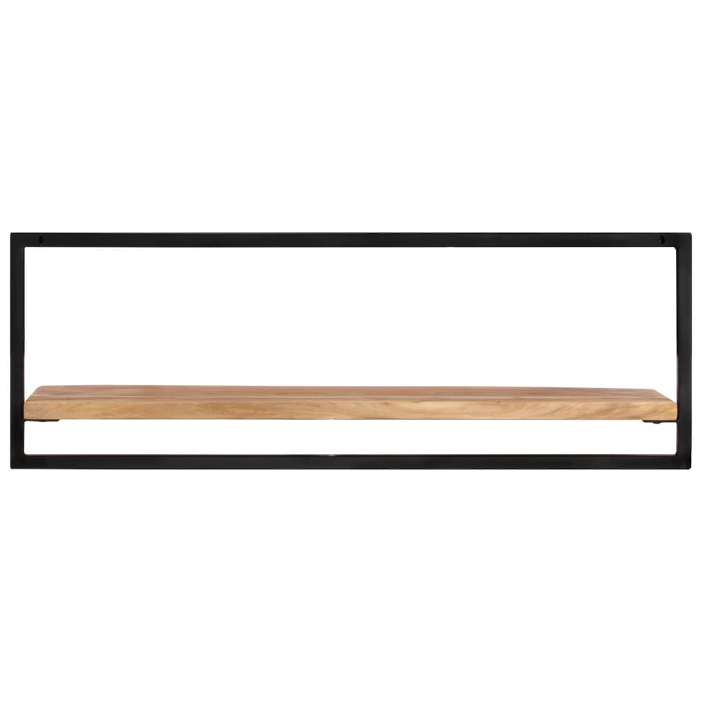 Wall Shelves 2 pcs. 100 x 24 x 35 cm Solid Acacia Wood and Steel