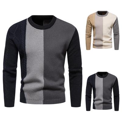 Men's And Winter Casual Knitted Color Decorative Pattern Sweater
