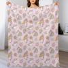 Bubu the Guinea Pig Unicorn Party Throw Blanket Warm Napping Blanket for Office Couch Bed