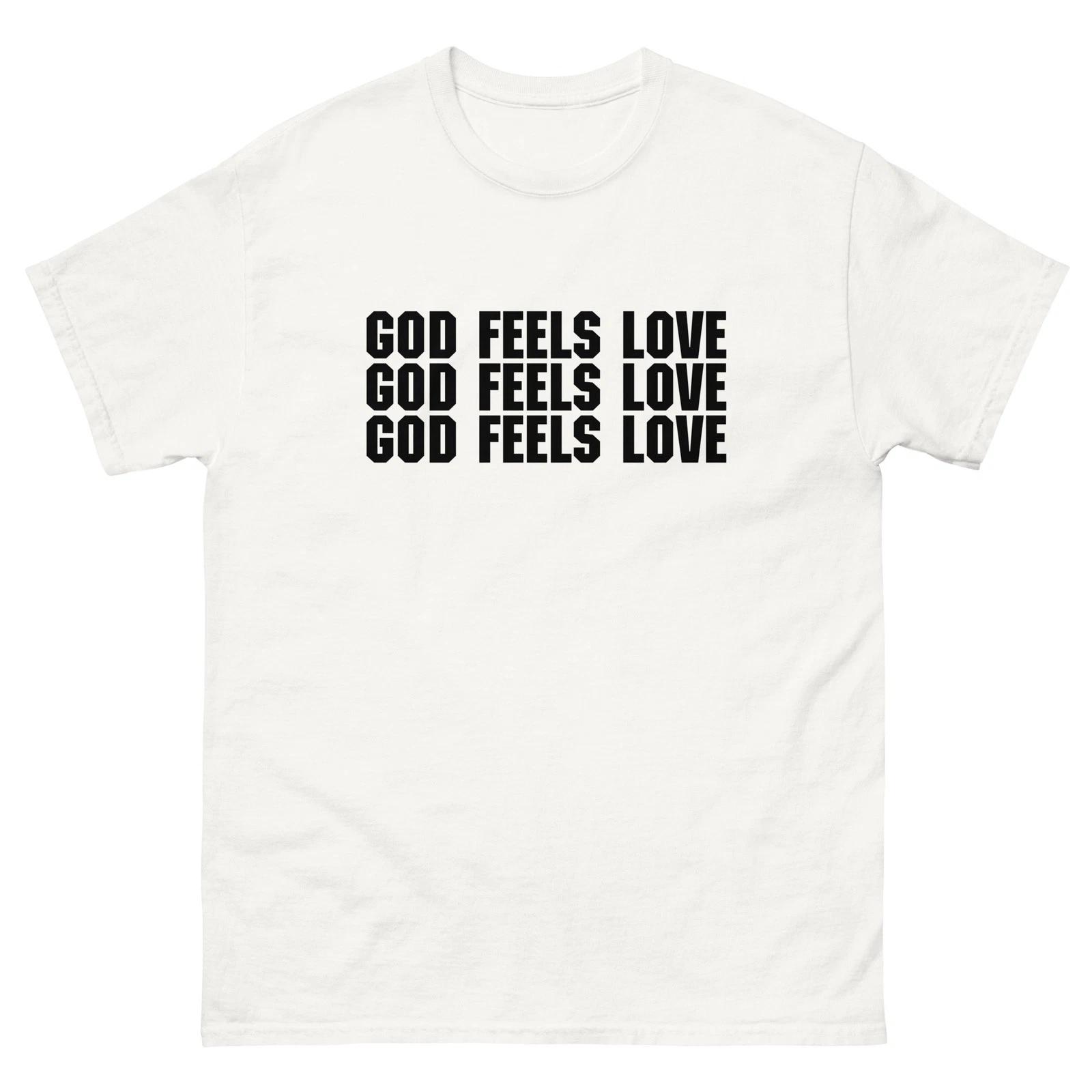 Madonna God Feels Love men white classic cotton tee shirt t-shirt S