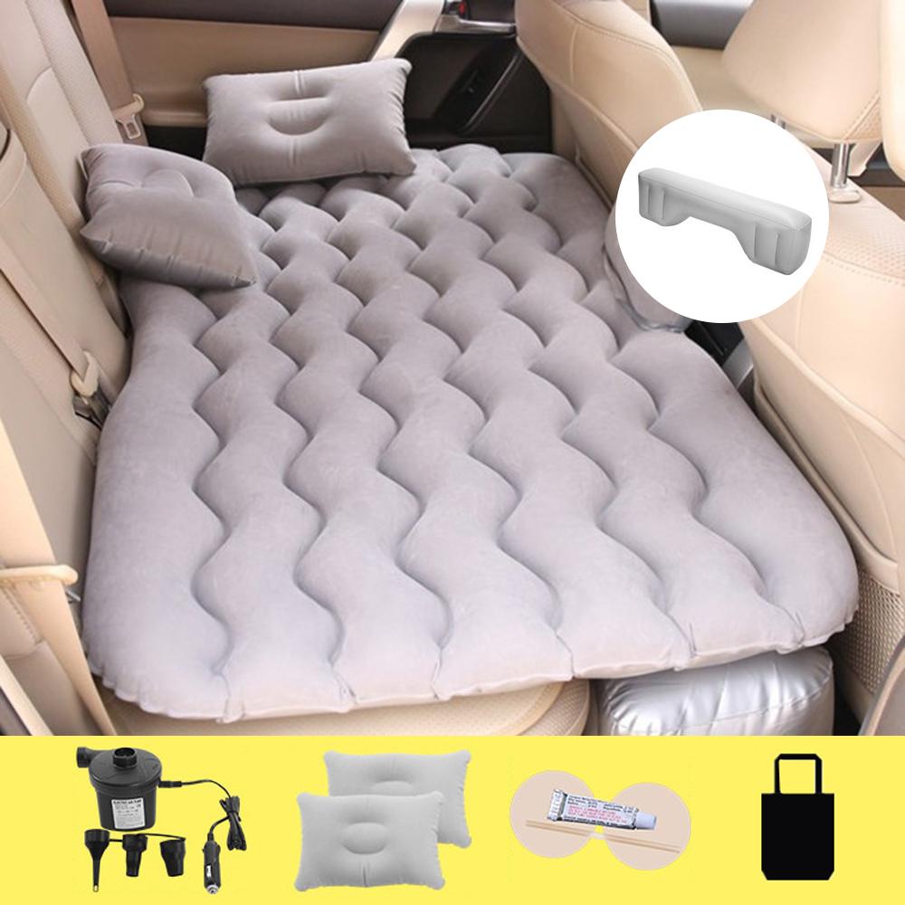 

LUFTIKID Air Inflation Bed SUV Truck Sleeping Mat Car PVC Flocking Mattress with Footrest Black
