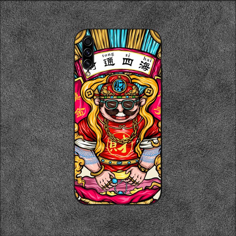 Elements of Chinese Style Lucky Money Cat Phone Case For Samsung Galaxy A02 A12 A13 A22 A32 A41 A51 A53 A71 A73 Shell