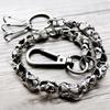 Biker-Decor Skull Wallet Chain with Hook Snap Closure Punk Skull Trouser Chain Hip-hop Cool Style Pant Chain Ornament