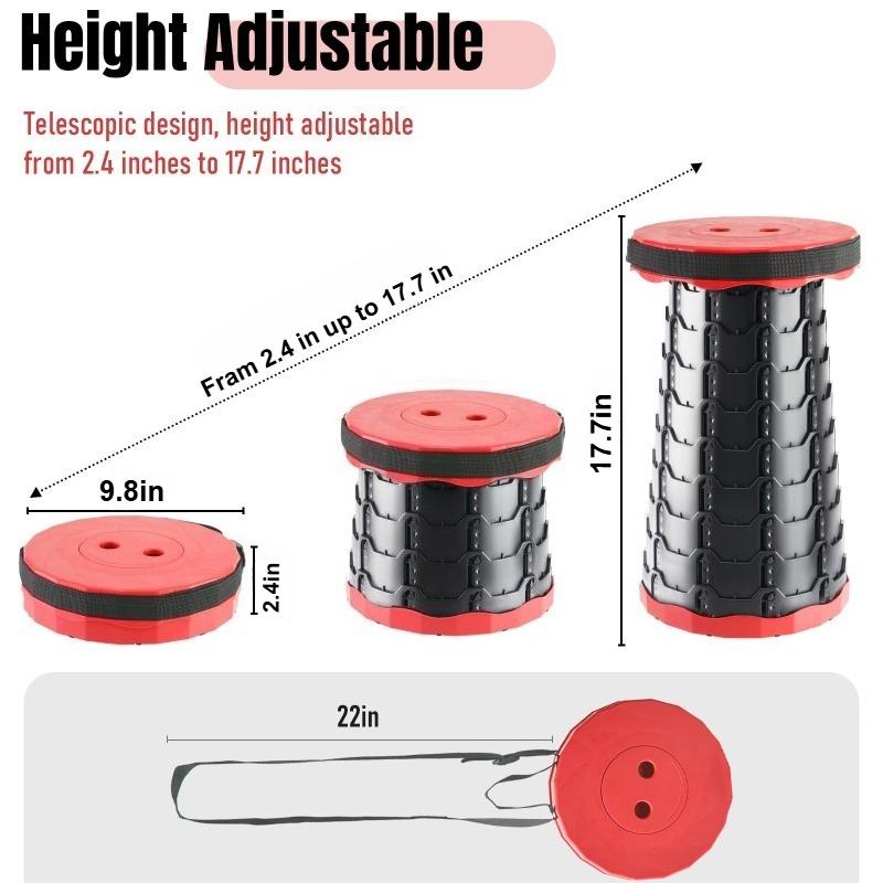 Outdoor Portable Folding Stool,lightweight,with Telescopic and Retractable Designs,suitable for Fishing,hiking and Barbecuing