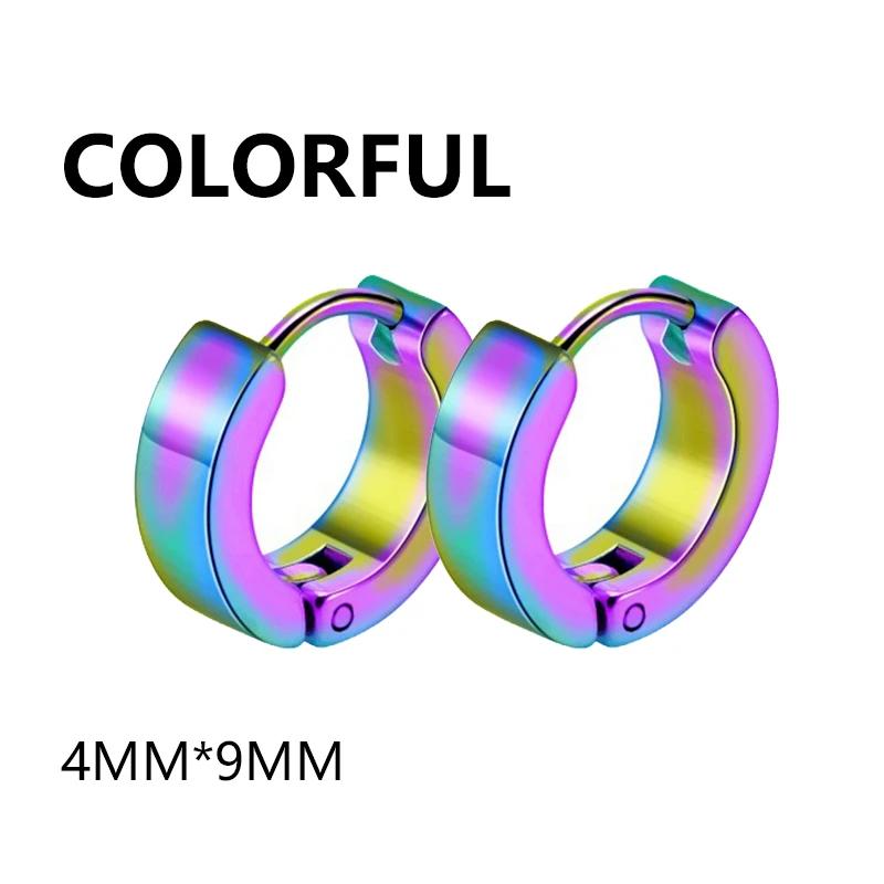 1 Paar Punk Edelstahl Runde Kreis Creolen Ohrringe Für Männer Frauen Nicht Verblassende Ohrringe Hip Hop Männlicher Schmuck