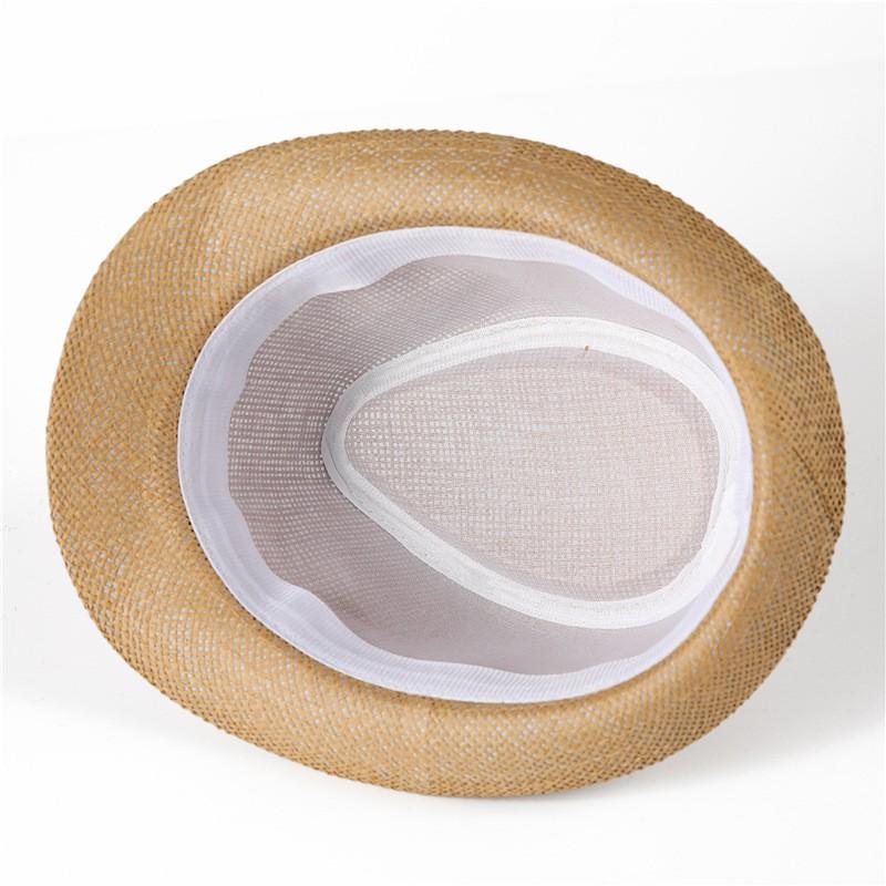 Wide Brim Paper Straw Hat Women Men - Breathable Sun Classic British Style Fedora With Rivet Detail