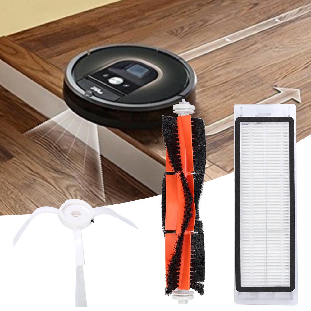 12Pcs Robot Vacuum Cleaner Filters Main Brush Side Brush Kit Replacement Fit for Xiaomi Mijia