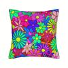 Hippy Flower Power Decoratief Kussenhoes - Retro Boho Kussensloop Voor Bank