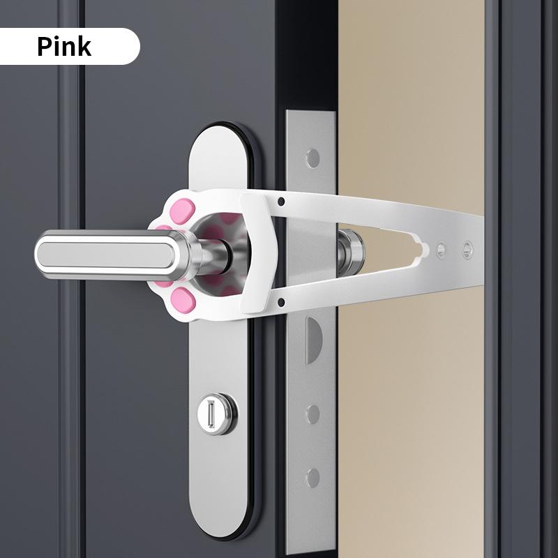 

10PC Cat Door Holder Latch Adjustable Prevents Dog Enter Elastic Gate Lock Flex Latch Strap Dog Door Stopper Pet Gate Supplies рожевий