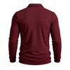 Men's Long Sleeve Turn Down Collar Polos Business Casual Solid Color Pull On Polo Shirts Men Classic Style Tees Tops