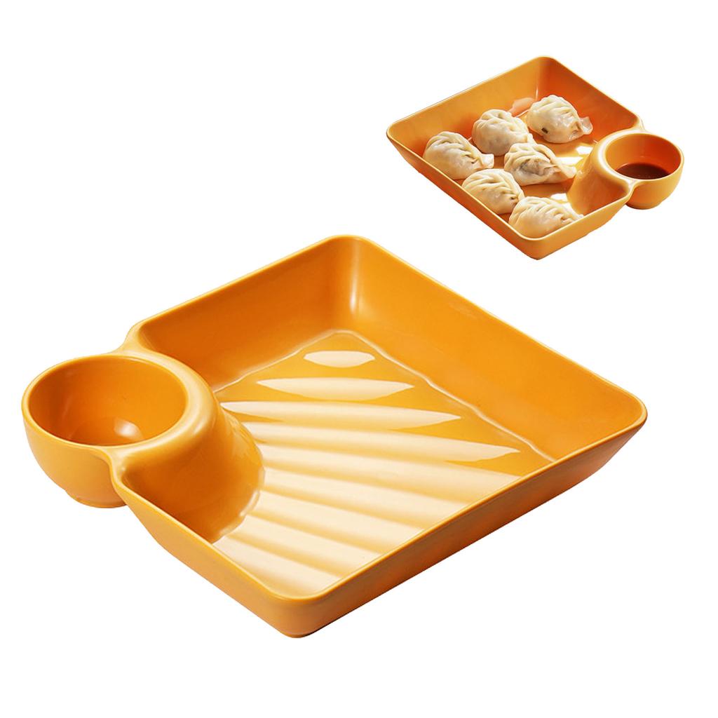 Dumpling Plate Multifunction Sauce Dish Dipping Bowl Dip Serving Platter Snack Bowl Dishes Divided