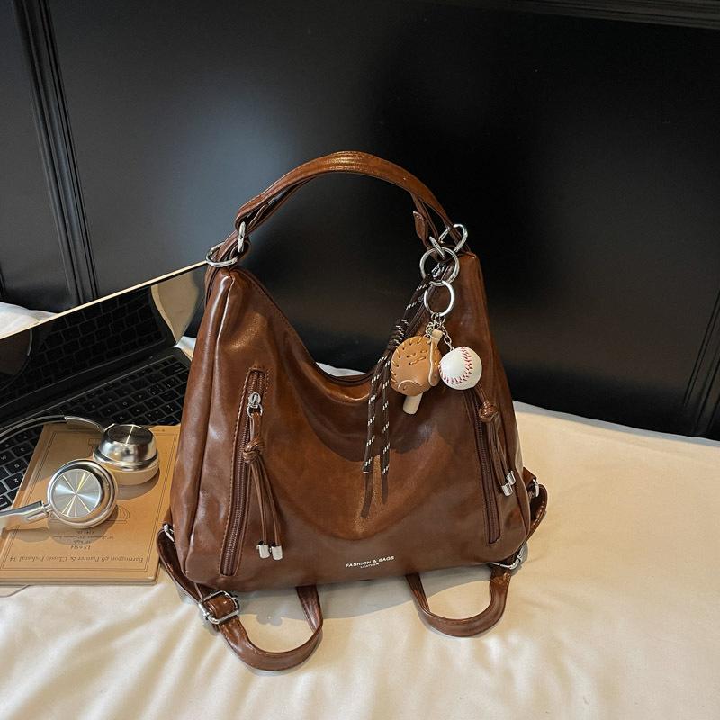 Premium sense 2025 new retro large-capacity bag casual shoulder commuting versatile tote bag messenger bag