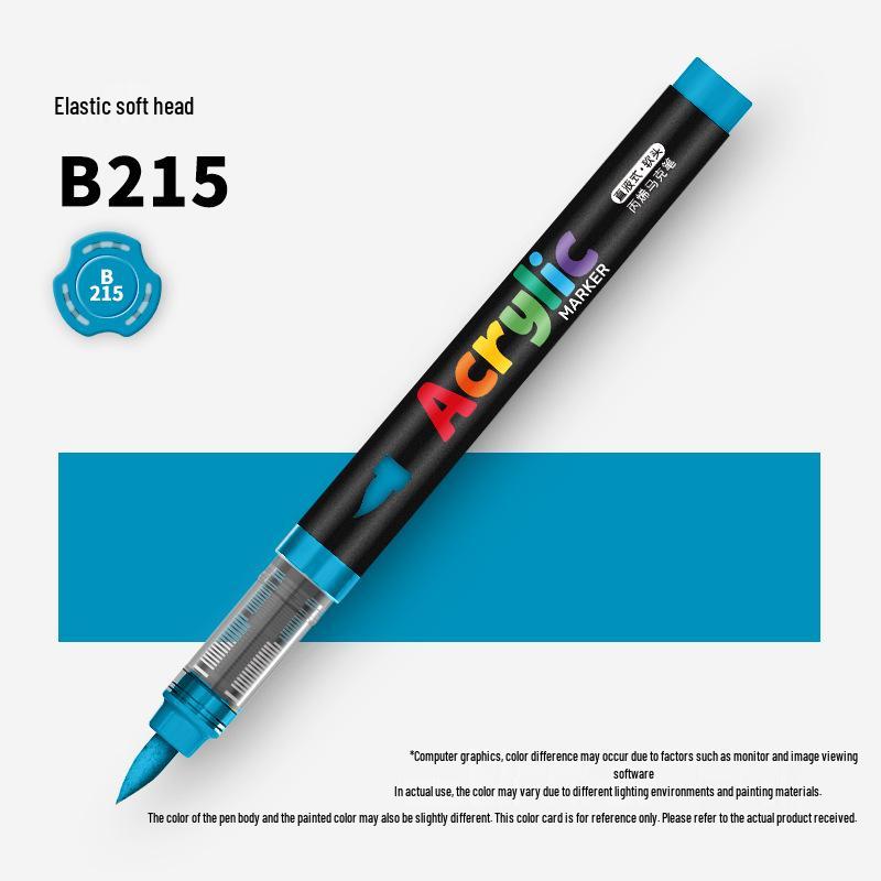 60-Color Soft Tip Liquid Ink Acrylic Marker Set for Primary School Art