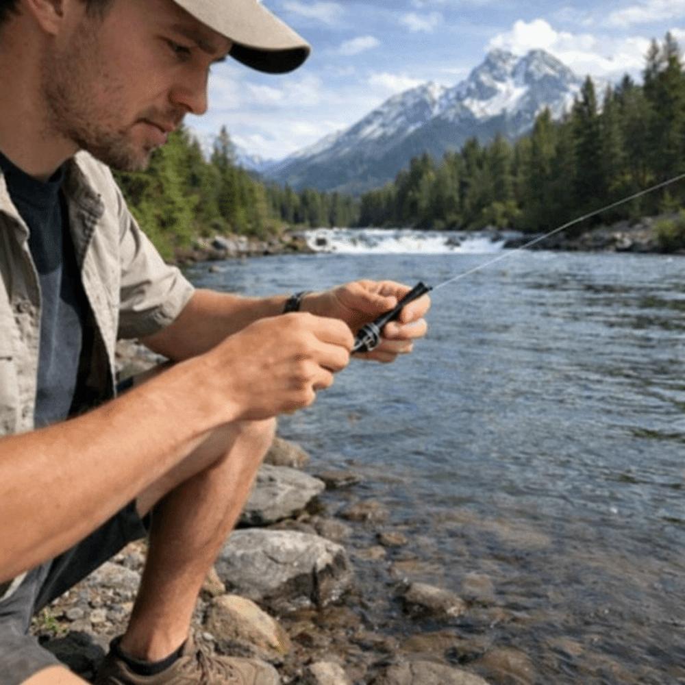 Enhebrador Ligero para Pesca con Mosca Enhebrador Magnético para Sedal de Pesca Enhebrador Magnético para Moscas En el Agua