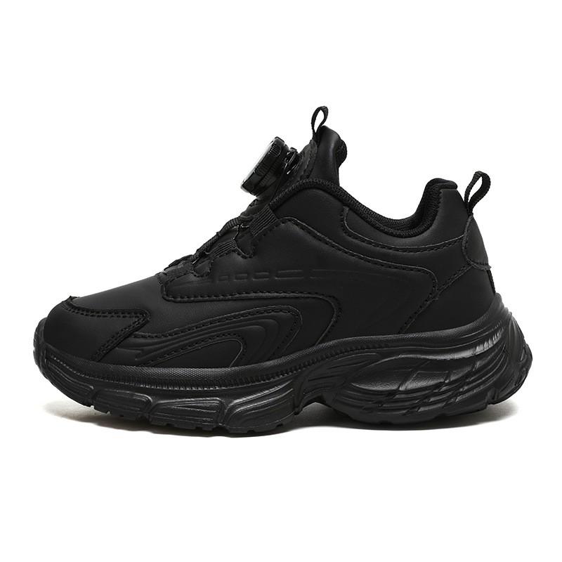 Kinder Weiß Schwarz Sneaker Schulsport Tanz Laufschuhe Mit Drehverschluss