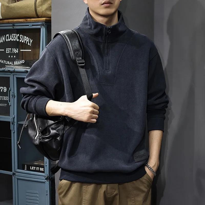 

Флисовая куртка для мальчиков, осенне-зимняя утолщенная куртка-стойка с воротником-стойкой, теплый и удобный спортивный свитер, свободная куртка, одежда L