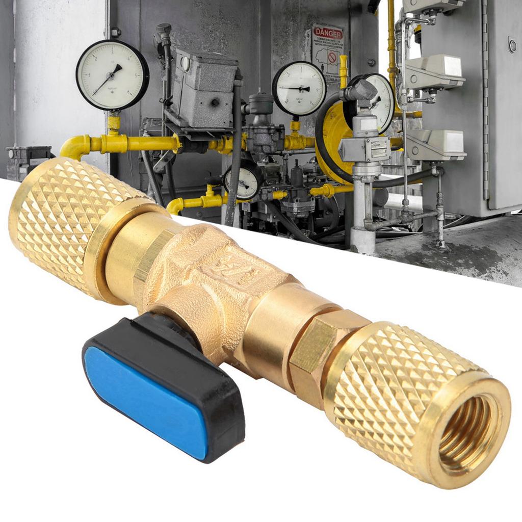 Valve Connector Adapter Brass Refrigerant Cooling Valve G1 or 4 Inch with High Pressure Resistance, Stable Performance and High Accuracy for