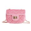 Kids Mini Adorable Shoulder Bag In Soft Velvet Stylish Crossbody With Chain Strap
