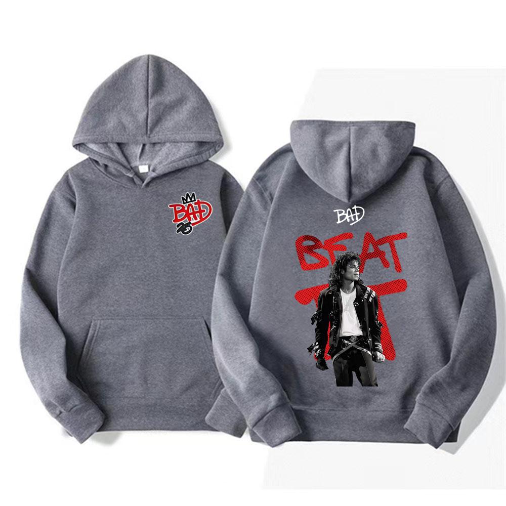 The King of Pop Michael Jackson Bad Era Tour Hoodies Men Women Sweatshirt High Quality Long Sleeve Hooded
