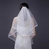 Accessories New Photo Veil Lace Edge Short Simple Wedding Veil With Comb Women's Tulle Bridal Veil