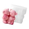 Couple Bear Silicone Soap Mold For DIY Valentines Gift Mould