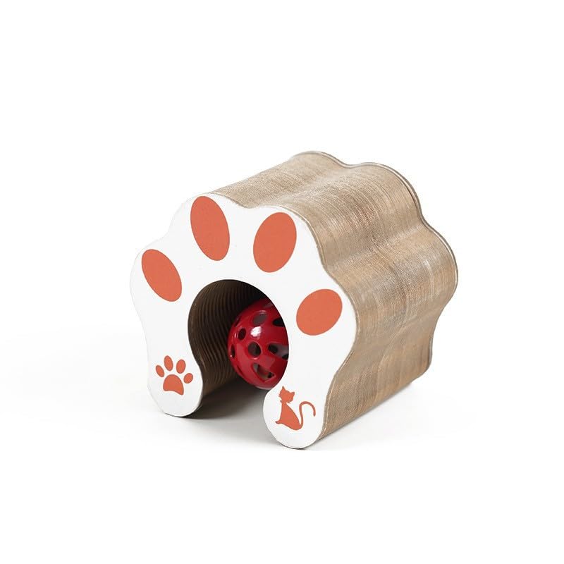 

Gworld Cat Scratcher, Magic Organ, Foldable Cat Scratcher with Bell Ball, Interactive Scratcher, Transformable, High-Density, Durable, Stress Relief,