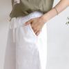 Dames Casual Shorts met Hoge Taille van Katoenen Twill - Los, Kreukvrij, Wijde Pijpen, Grote Maten, Zomerstijl
