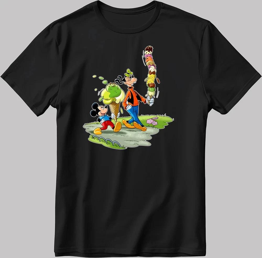 Goofy And Mickey Mouse Ice Cream TShirt Size S4XL S