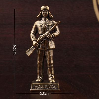 Lei Feng Small Red Army Desktop Creative Home Craft Chinese Style Gift Brass Ornament